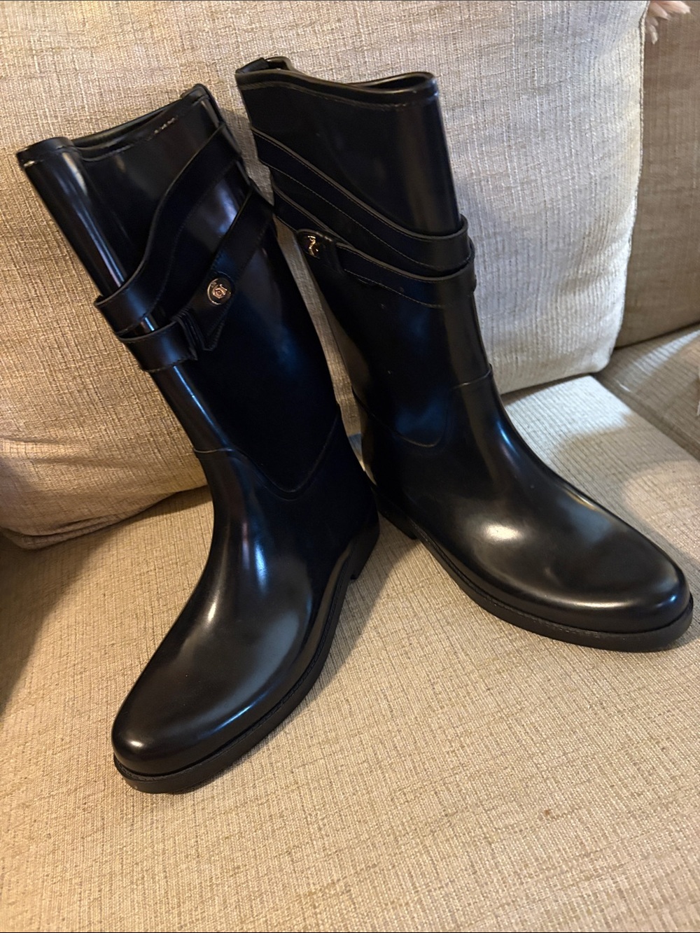 Women’s Coach Black Rain Boots